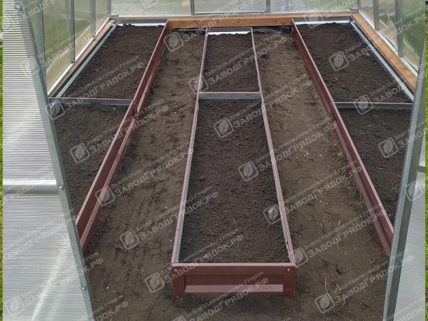 Грядки в теплицу «Усиленные» с полимерным покрытием (высота 15 см) — изображение 2