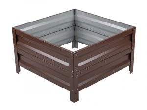 Грядка «Усиленная» 0.65*0.65м (высота 40 см) с полимерным покрытием RAL 8017